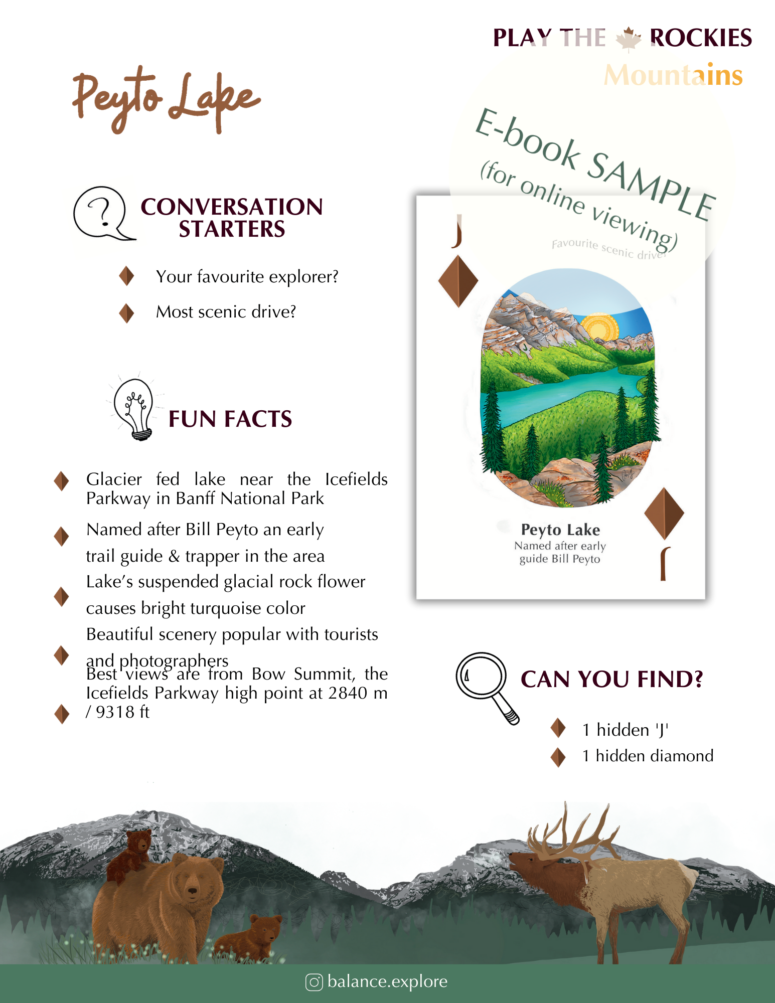 E-book of all: 54 Information Sheets • Mountains • Wildlife • Activities • Wildflowers