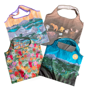Your Choice: Set of 2 Tote Bags ⌲ Explore the Rockies, Wildflowers of the Rockies, iSpy the Rockies, Wildlife of the Rockies
