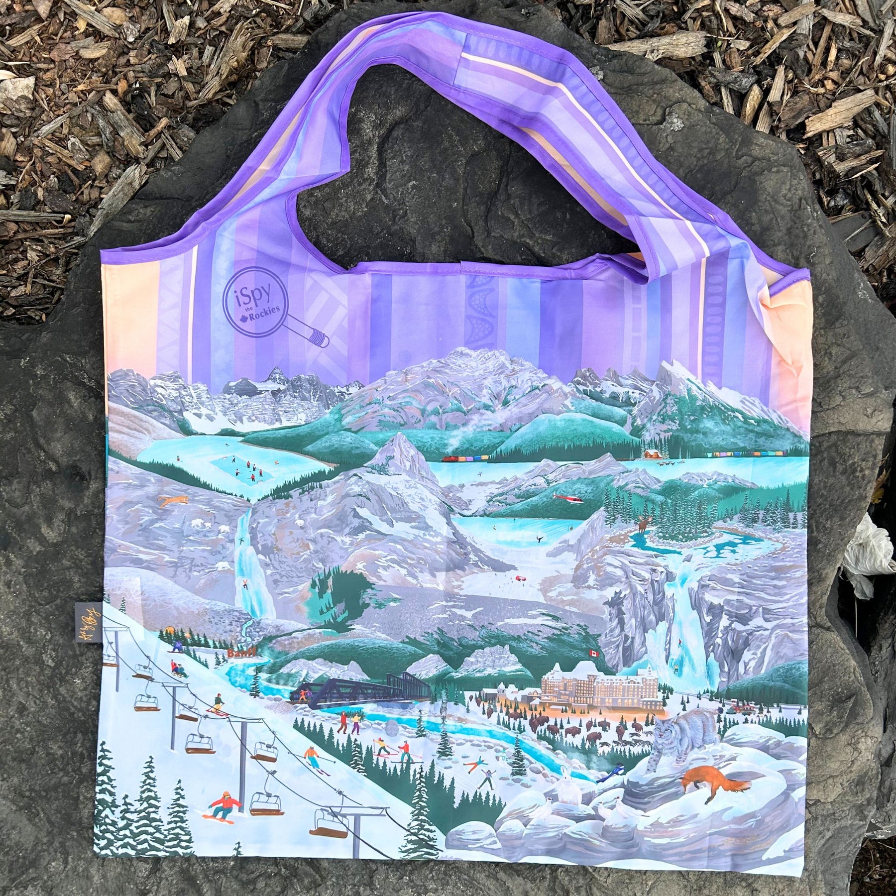 Your Choice: Set of 2 Tote Bags ⌲ Explore the Rockies, Wildflowers of the Rockies, iSpy the Rockies, Wildlife of the Rockies