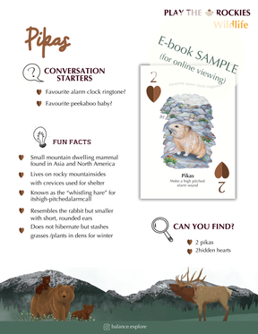 E-book of all: 54 Information Sheets • Mountains • Wildlife • Activities • Wildflowers