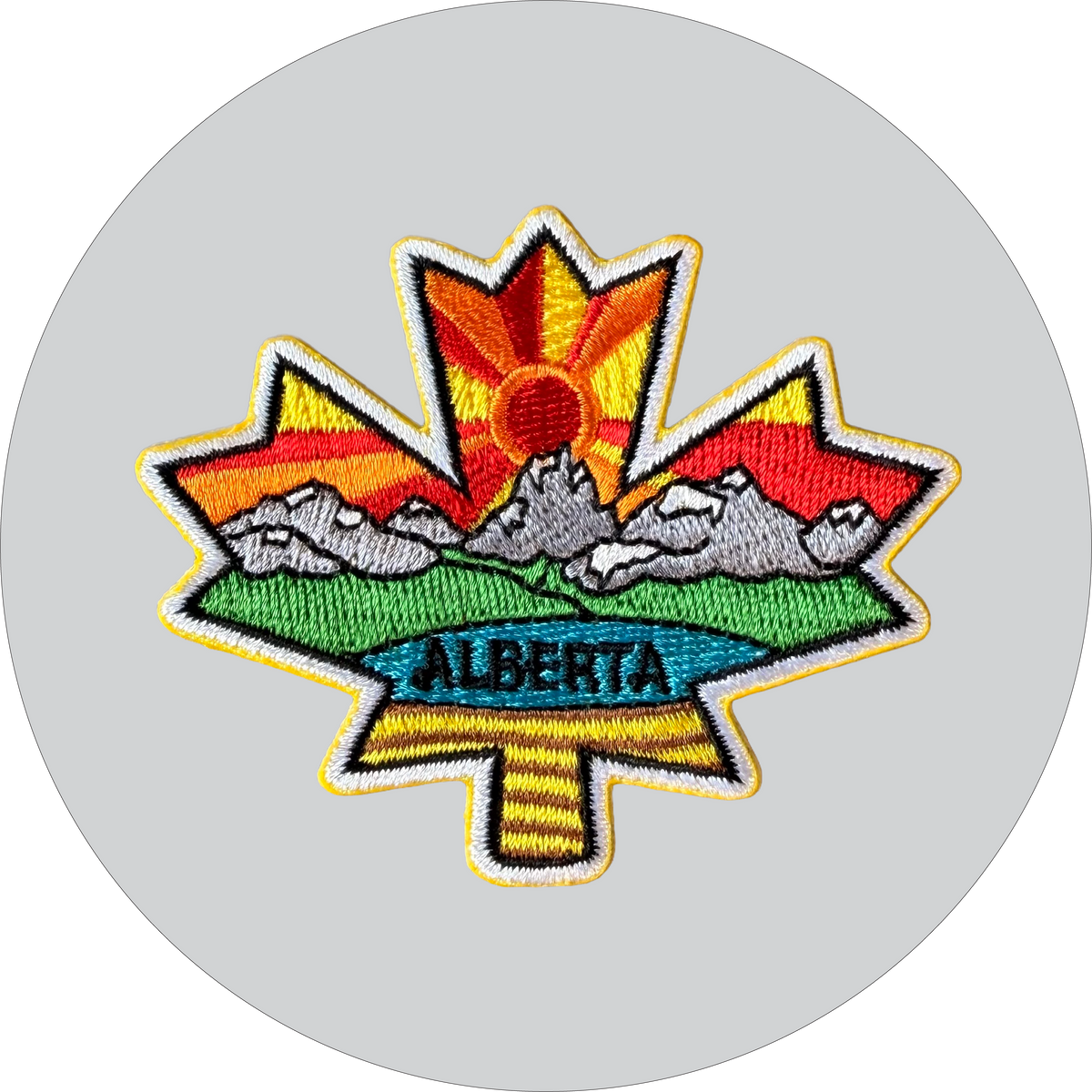 Alberta Maple Leaf Embroidered Patch