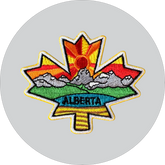Alberta Maple Leaf Embroidered Patch