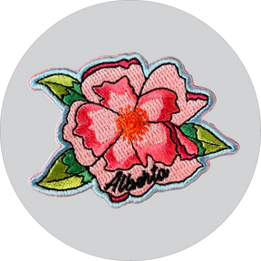 Alberta Wild Rose Embroidered Patch