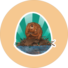 Beaver Sticker