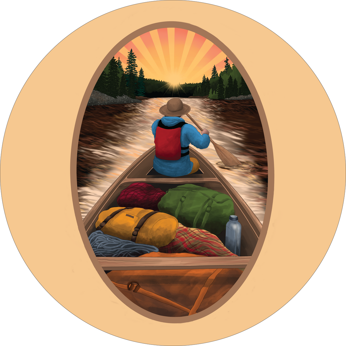 Canoeing Sticker
