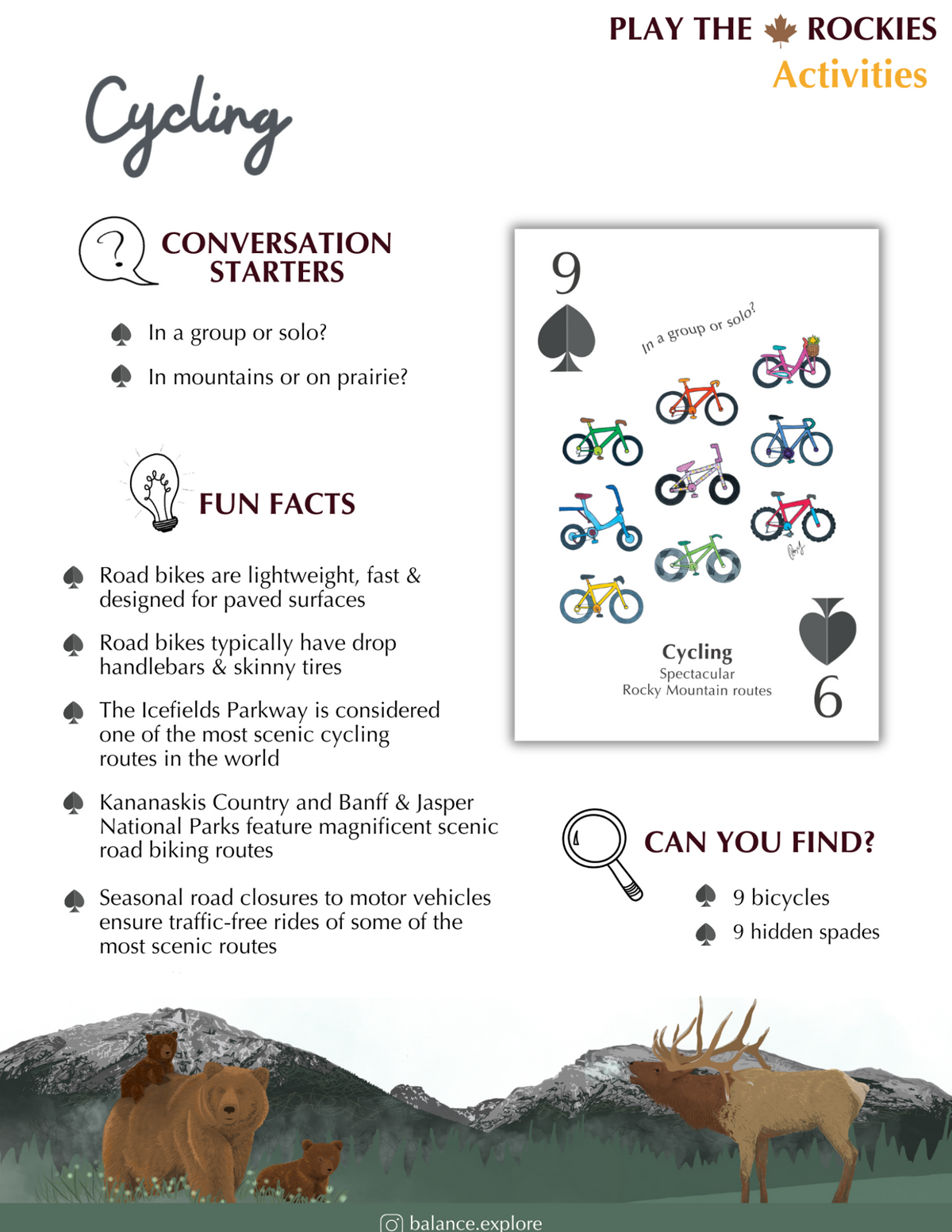 9 Cycling - Activities - Information Sheet