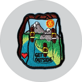 Backpack Patch: Get Outside Embroidered Patch