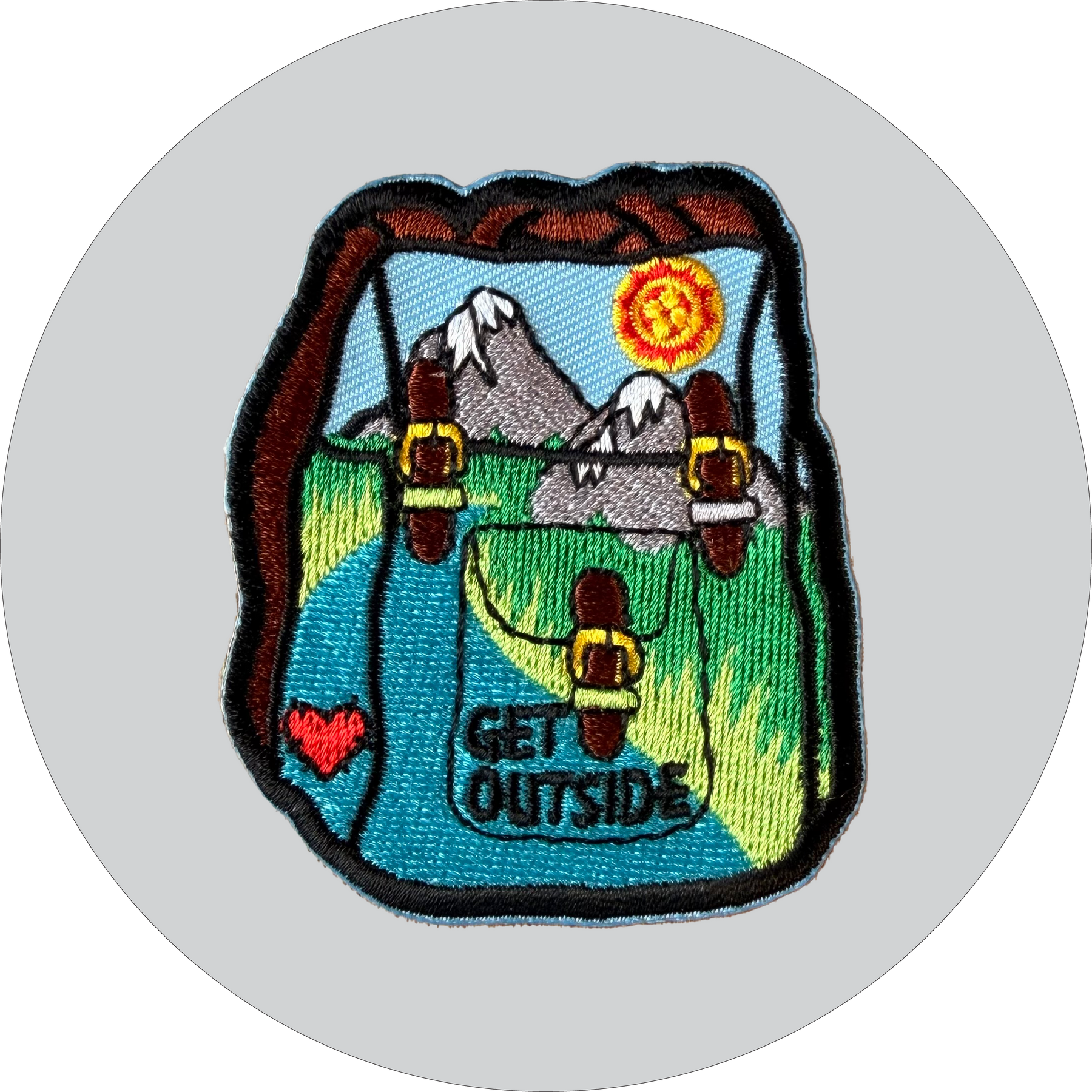 Backpack Patch: Get Outside Embroidered Patch