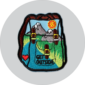 Backpack Patch: Get Outside Embroidered Patch