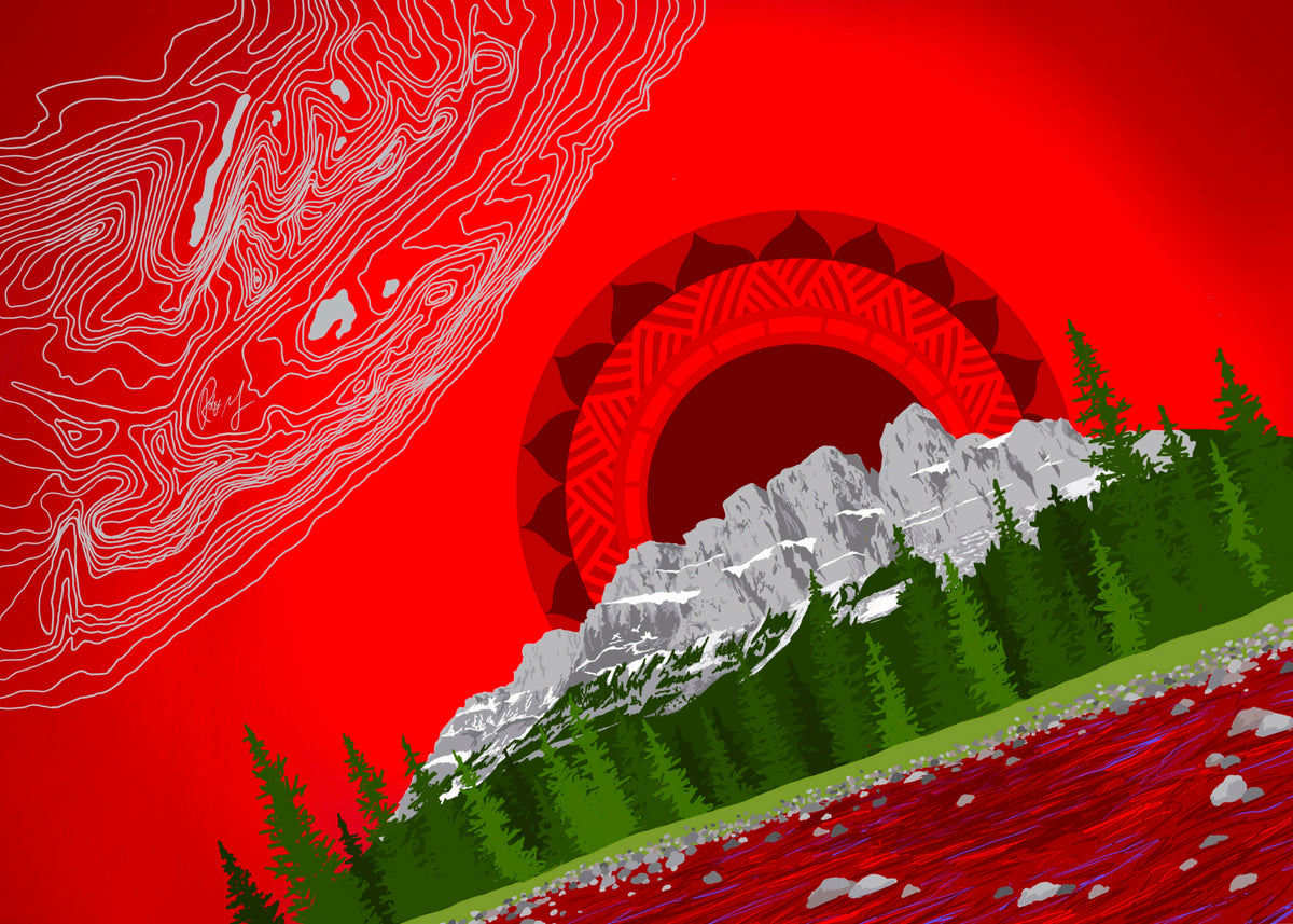 Art Print - Castle Mountain Banff - 9x12"