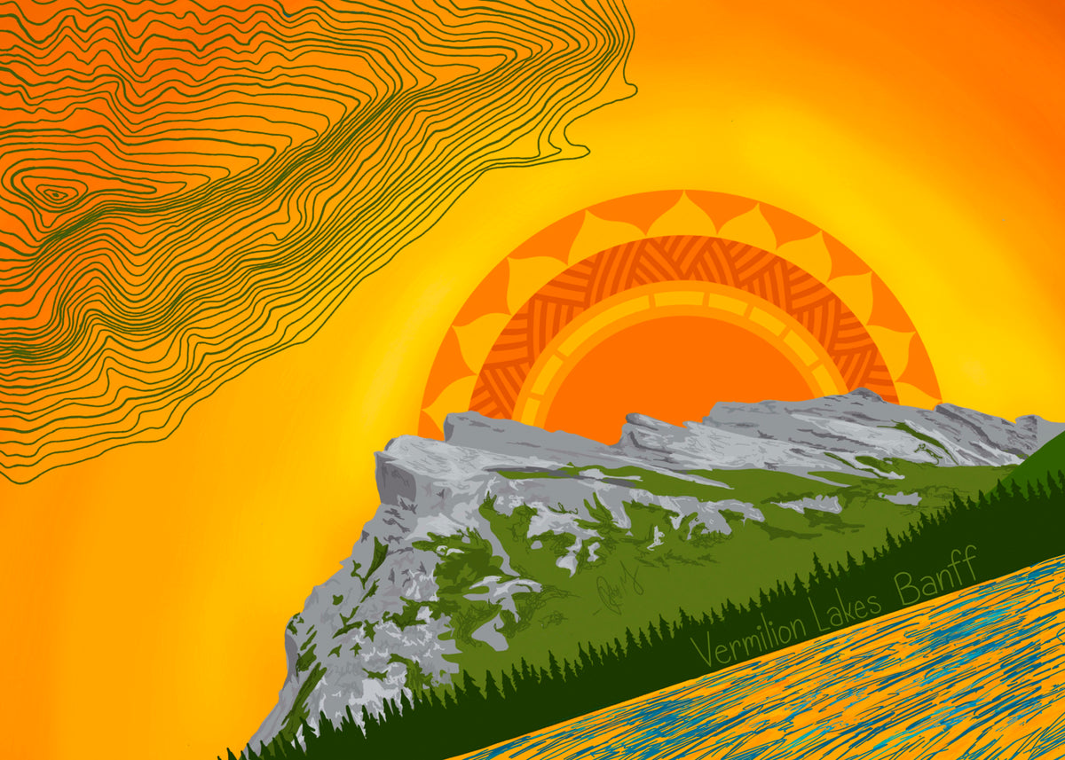 Art Print - Mt Rundle Banff - 9x12"