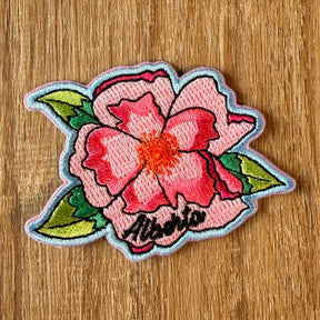 Alberta Wild Rose Embroidered Patch