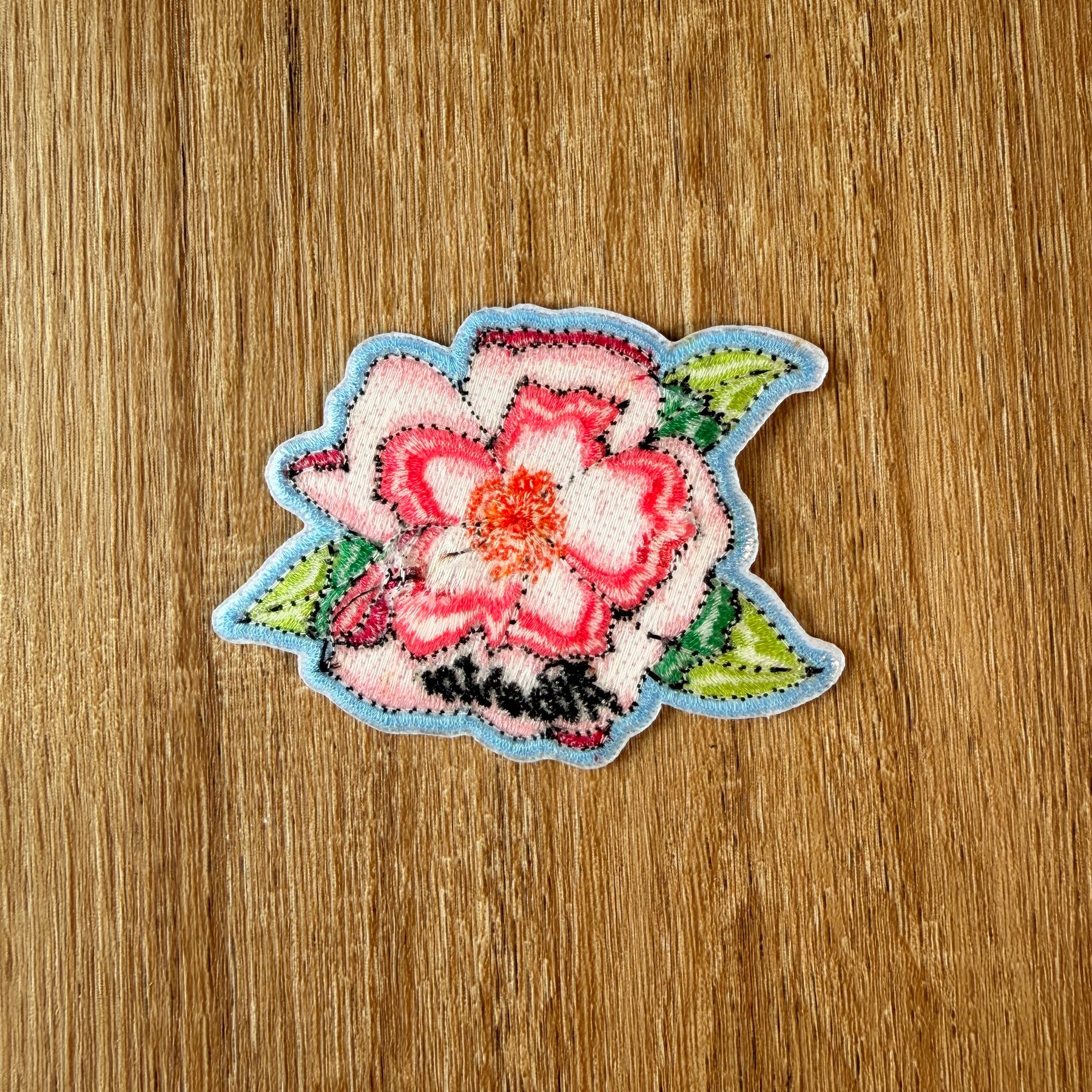 Alberta Wild Rose Embroidered Patch