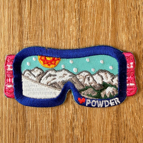 Goggles Embroidered Patch: Love Powder