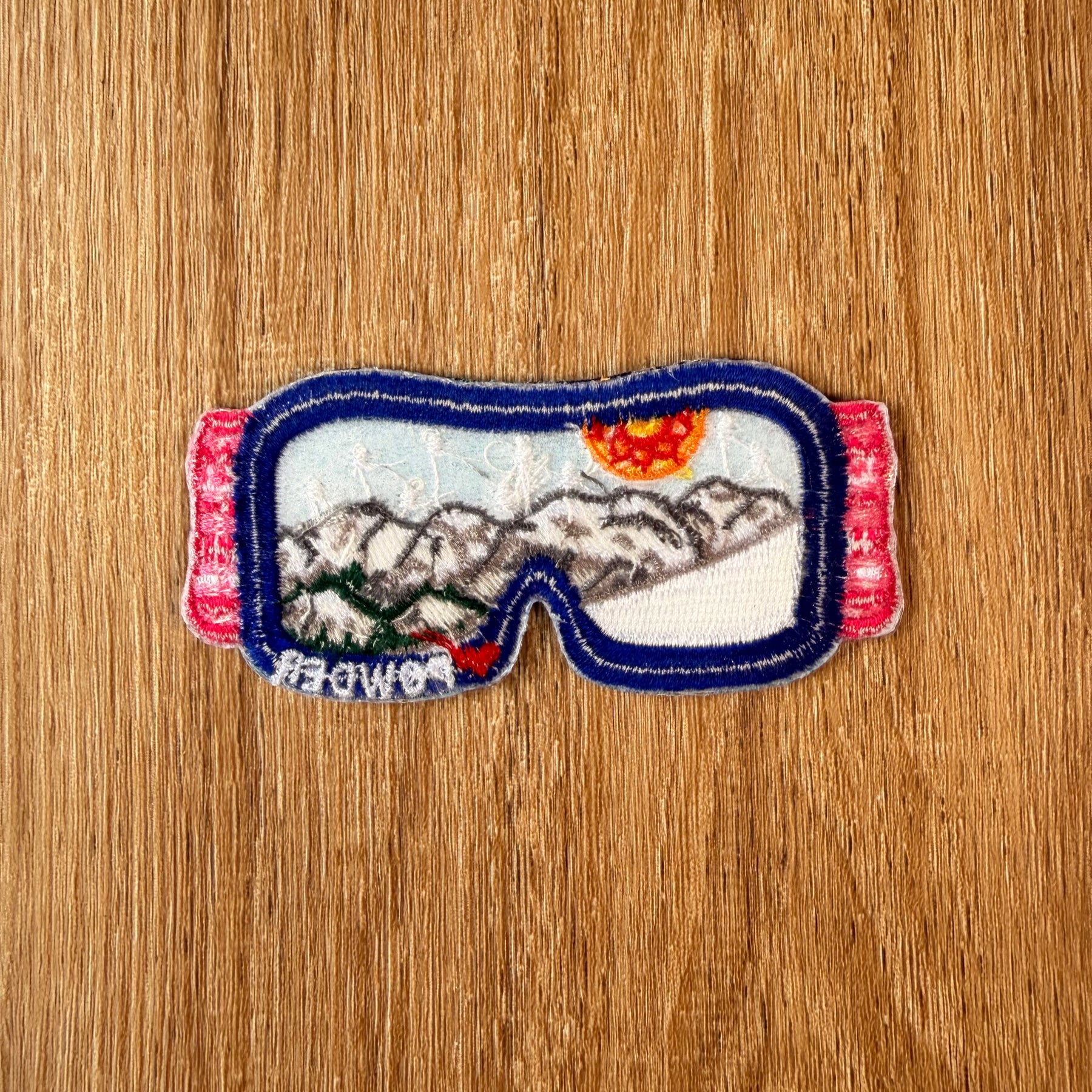 Goggles Embroidered Patch: Love Powder