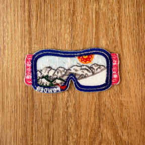 Goggles Embroidered Patch: Love Powder