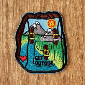 Backpack Patch: Get Outside Embroidered Patch