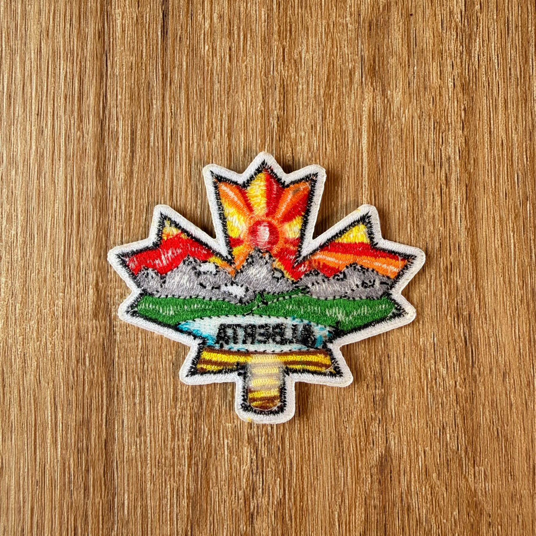Alberta Maple Leaf Embroidered Patch