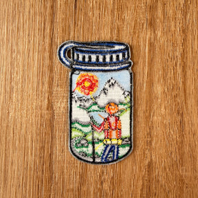 Hiking Water Bottle Embroidered Patch