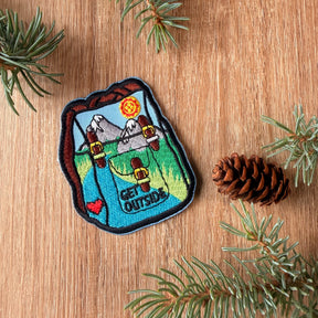 Backpack Patch: Get Outside Embroidered Patch
