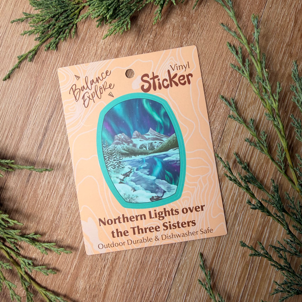Three Sisters Northen Light Sticker