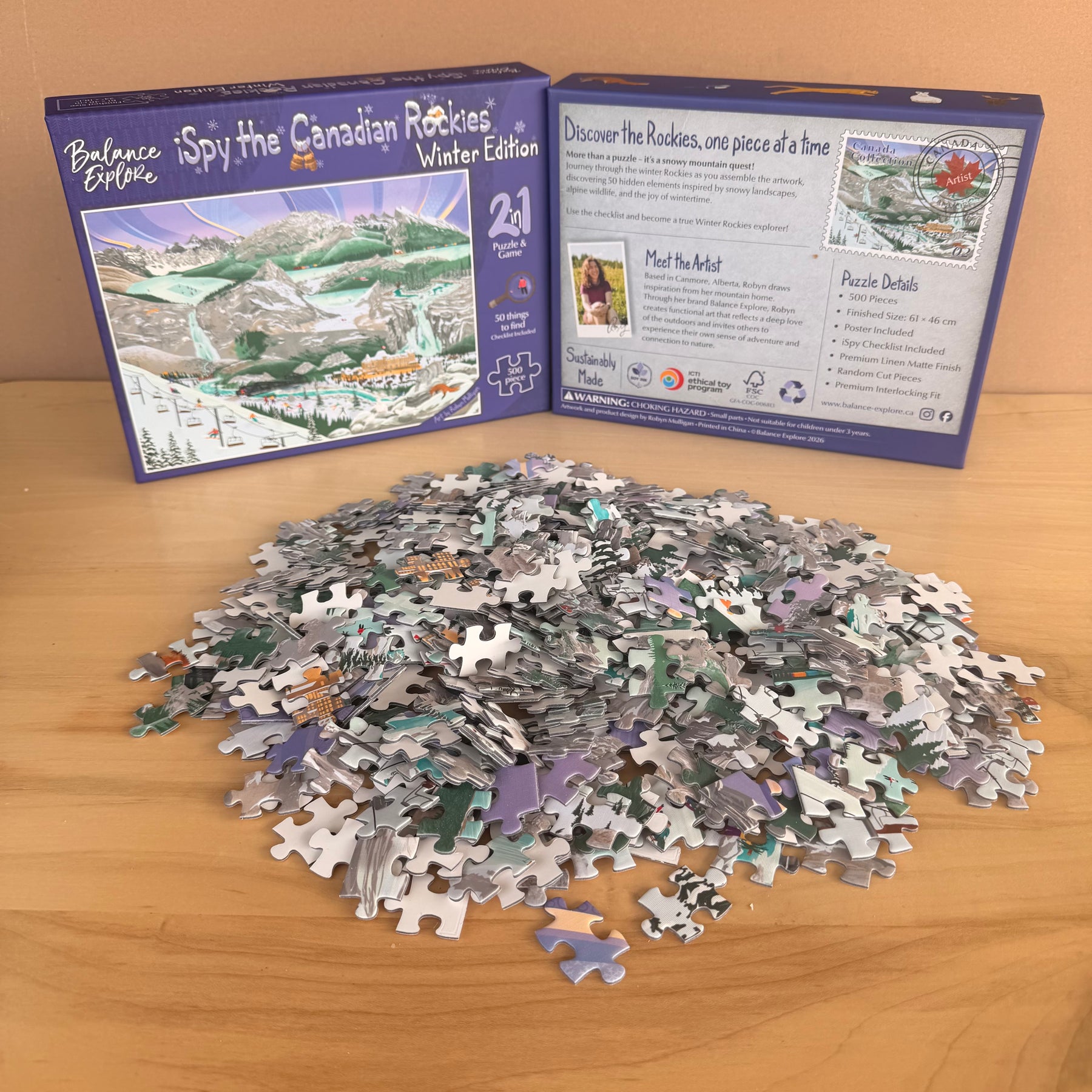 iSpy The Canadian Rockies - 500 Piece Puzzle - Winter Edition
