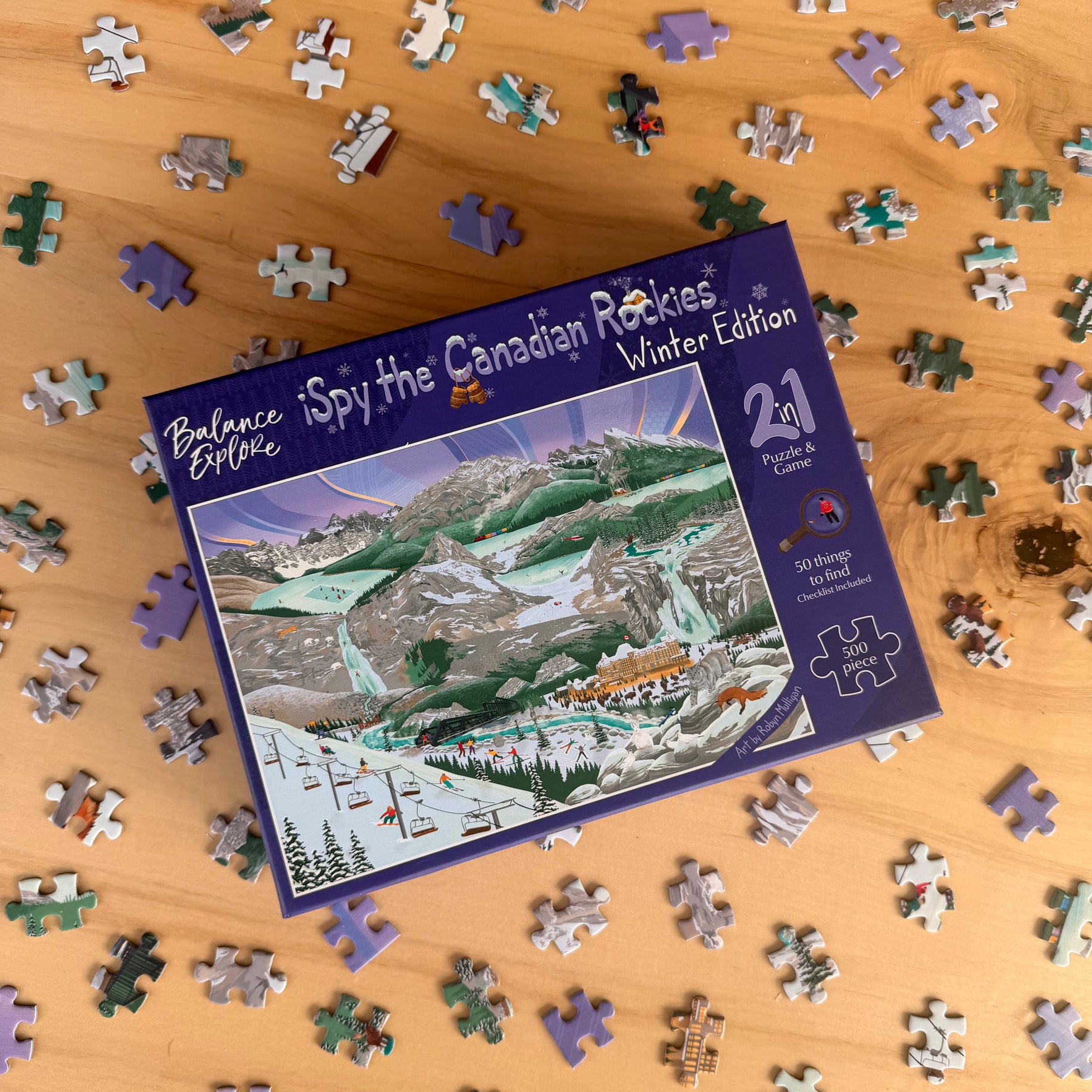 iSpy The Canadian Rockies - 500 Piece Puzzle - Winter Edition