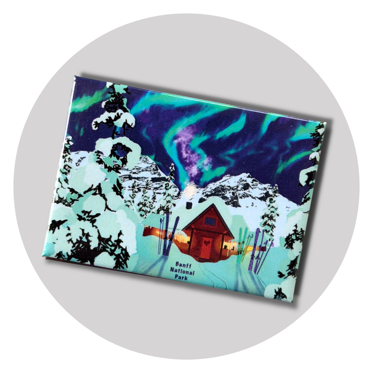 Banff Ski Hut Magnet