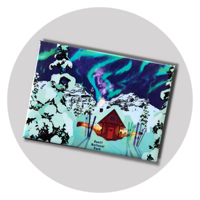Banff Ski Hut Magnet