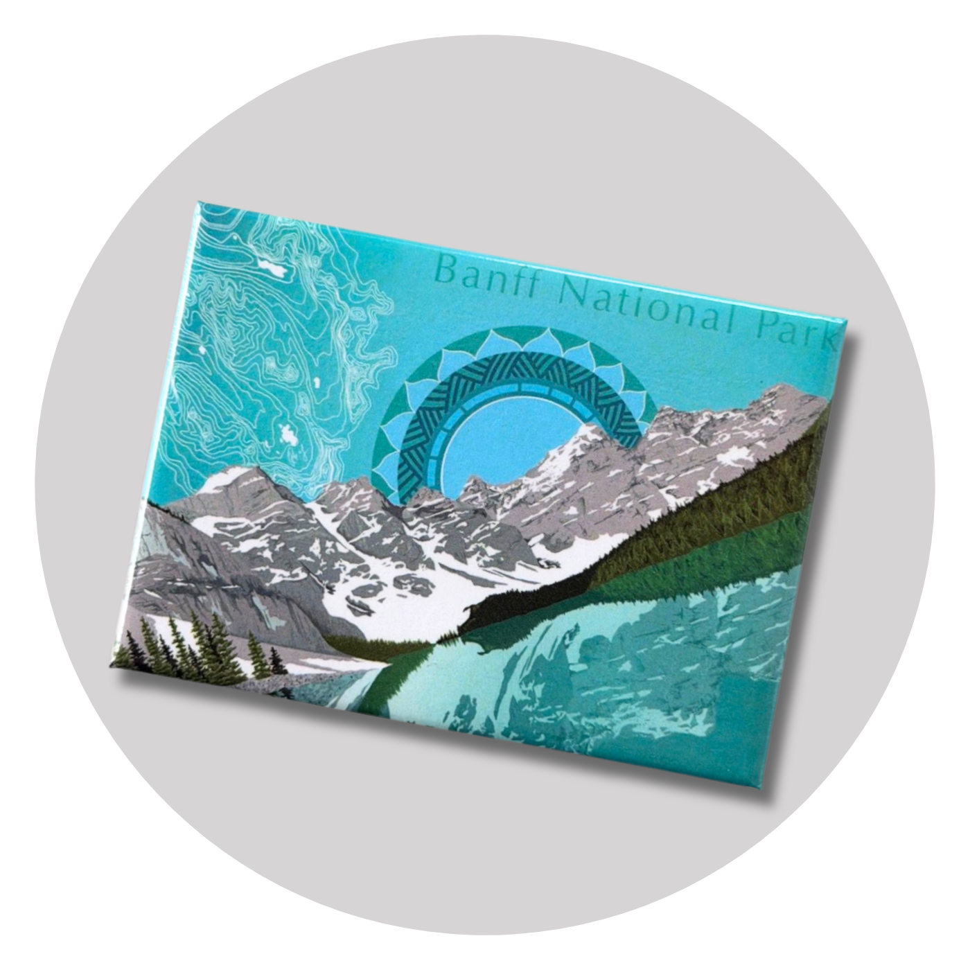 Moraine Lake Sun Magnet