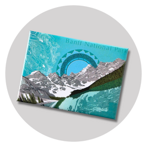 Moraine Lake Sun Magnet