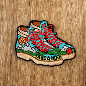 Take A Hike: Hiking Boot Embroidered patch