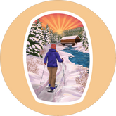 Snowshoeing Sticker