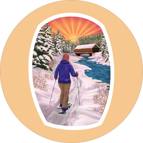 Snowshoeing Sticker