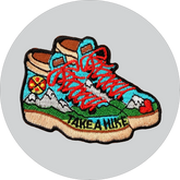 Take A Hike: Hiking Boot Embroidered patch