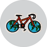 World Bike Embroidered Patch