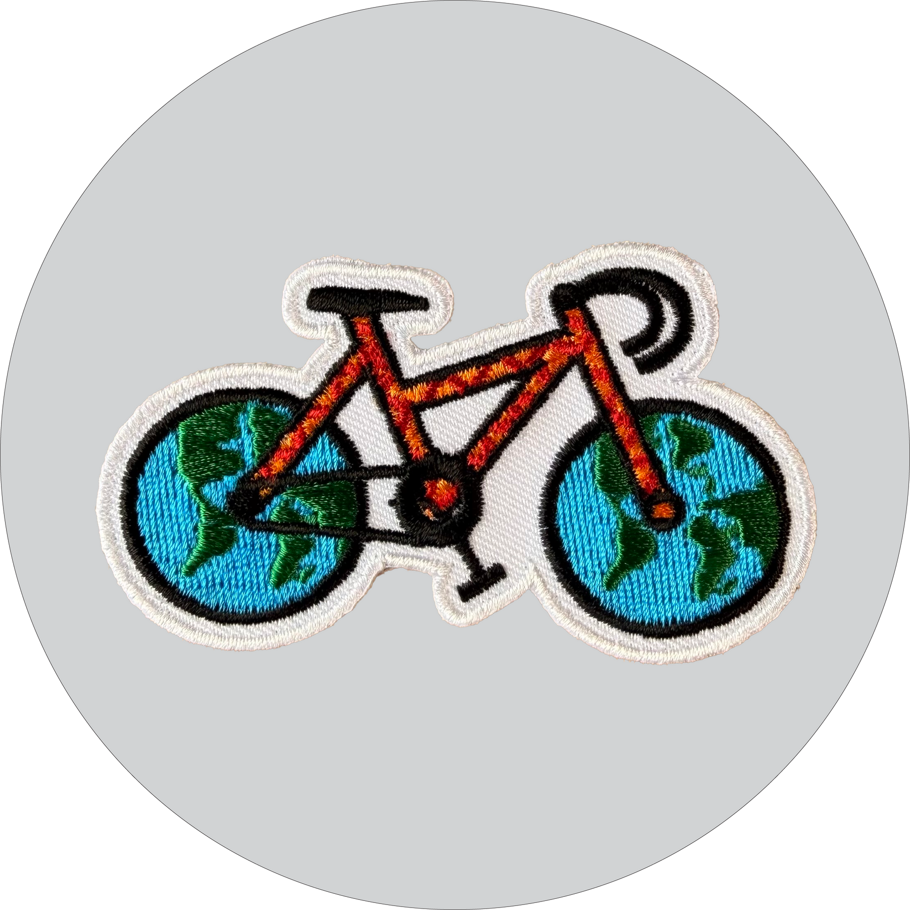 World Bike Embroidered Patch