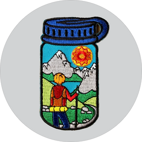 Hiking Water Bottle Embroidered Patch