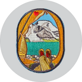 Love Camping Patch: Berg Lake Embroidered Patch