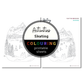 Activities: Skating Colouring Sheets ⌲ Printable