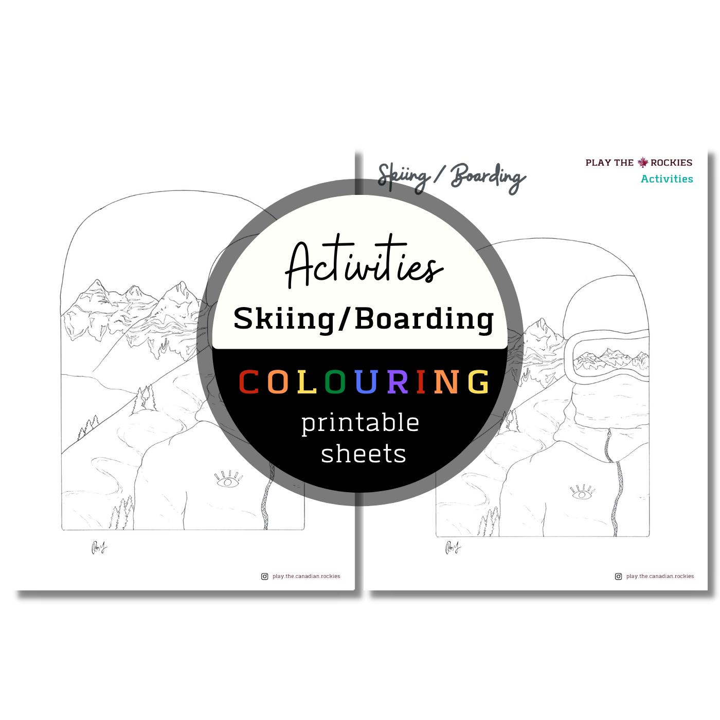 Set of 13 Activities Colouring Sheets ⌲ Printable