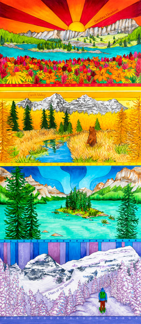 Your Choice: Set of 2 Buffs - Lake Louise Morning Fire, Love Powder, Bow Valley Aurora, Autumn Peaks, Lake Louise Golden Hour, Morant's Curve, Canmore Three Sisters, Rainbow Rockies, Rainbow Rockies Jr. ⌲ LIMITED EDITION