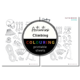 Activities: Climbing Colouring Sheets ⌲ Printable