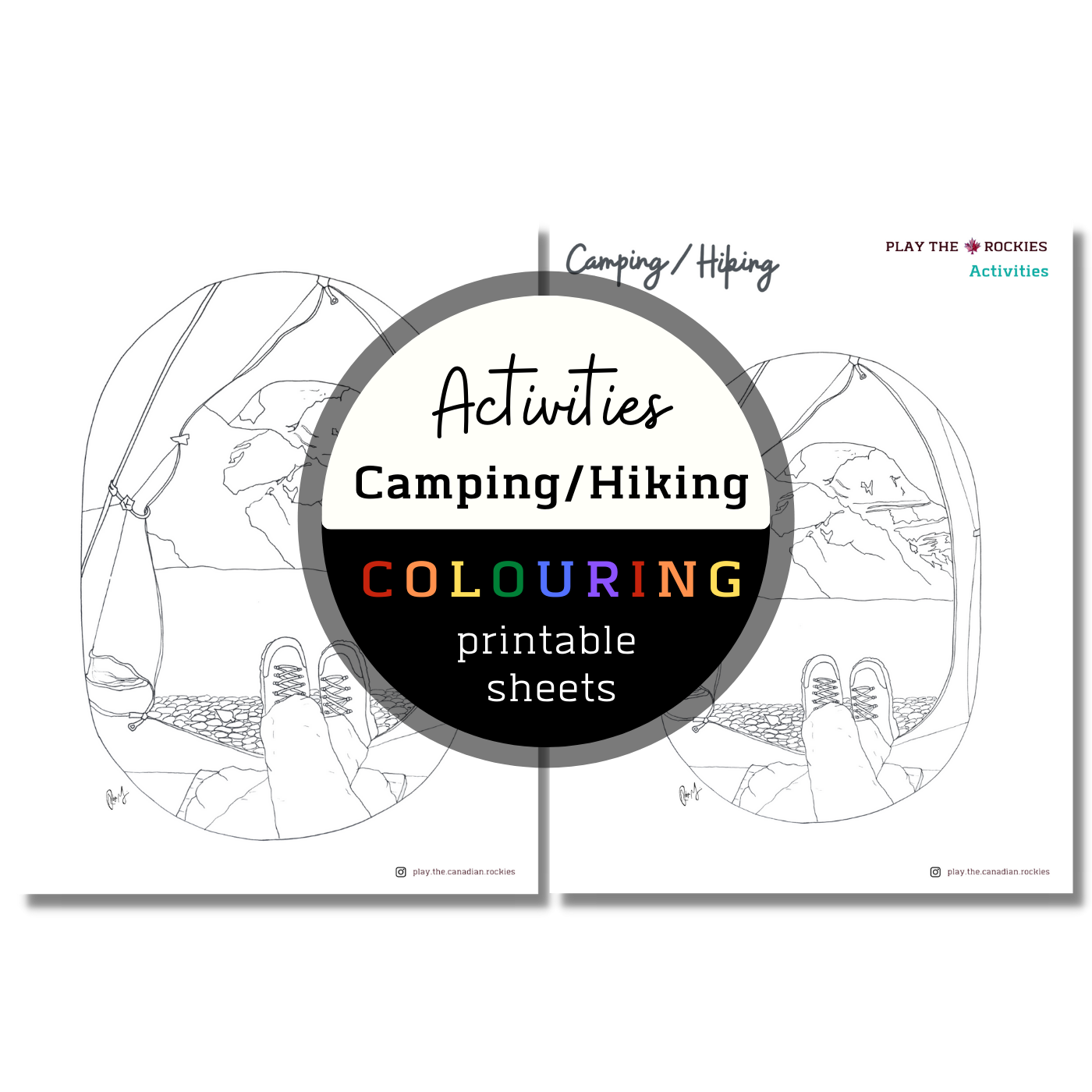 Set of 13 Activities Colouring Sheets ⌲ Printable