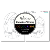 Activities: Camping / Hiking Colouring Sheets ⌲ Printable