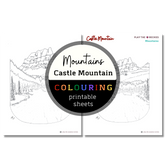 Mountains: Castle Mountain Colouring Sheets ⌲ Printable