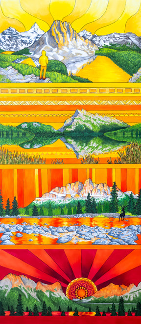 Your Choice: Set of 2 Buffs - Lake Louise Morning Fire, Love Powder, Bow Valley Aurora, Autumn Peaks, Lake Louise Golden Hour, Morant's Curve, Canmore Three Sisters, Rainbow Rockies, Rainbow Rockies Jr. ⌲ LIMITED EDITION