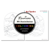 Mountains: Assiniboine Colouring Sheets ⌲ Printable