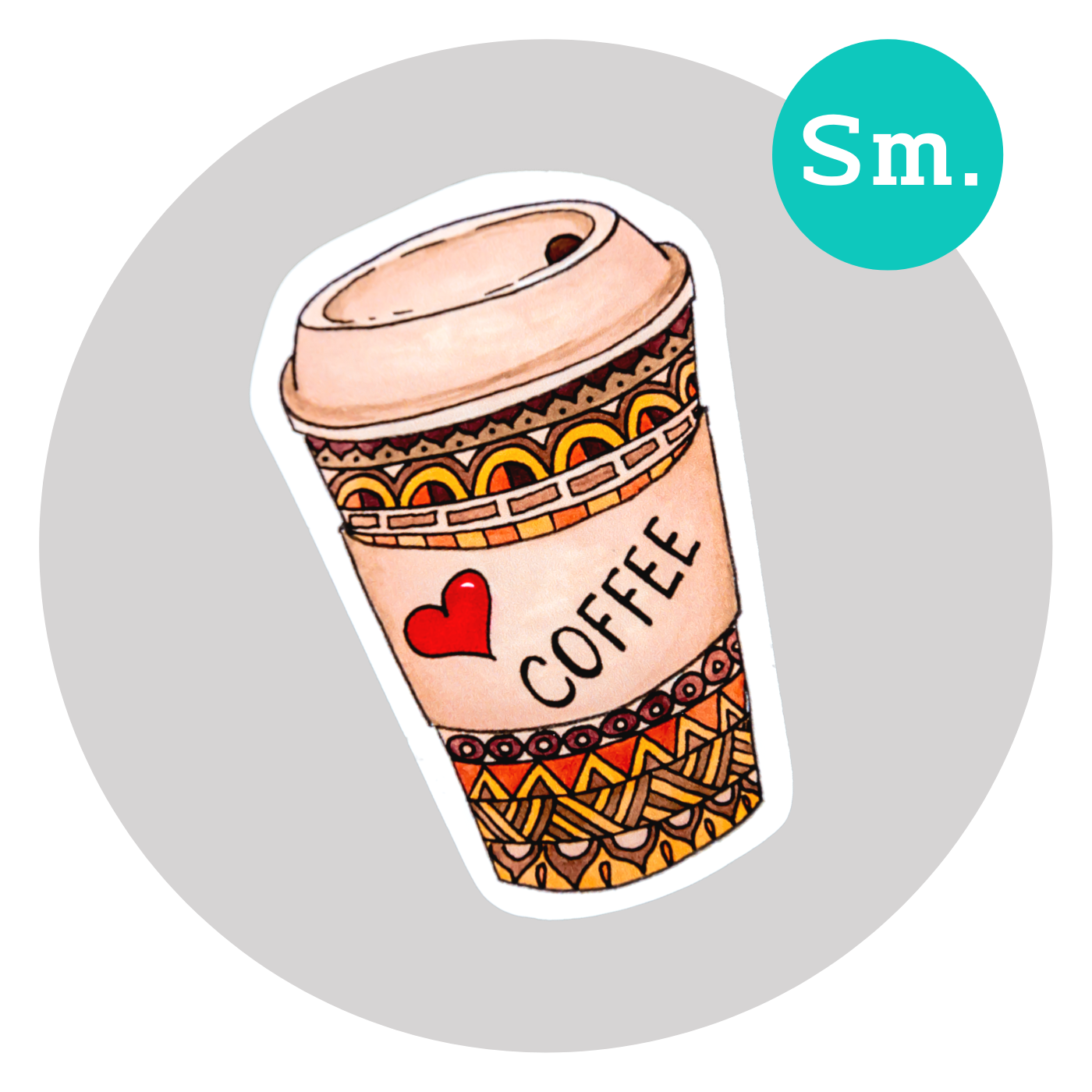 Love Coffee Sticker  ⌲ Small 2.25"x1.5"