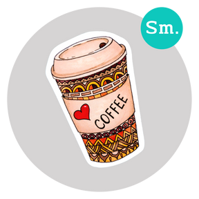 Love Coffee Sticker  ⌲ Small 2.25"x1.5"